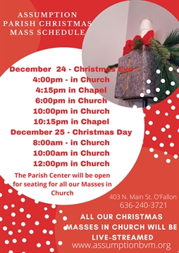 Christmas Mass Schedule