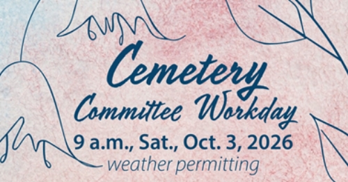 Fall Cemetery Workday, Oct. 3