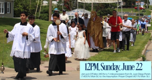 Join our Corpus Christi Procession, Sunday, June 22