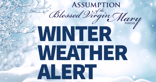 Parish Office CLOSED; PSR, EDGE and Photo Sessions CANCELED, Feb. 12