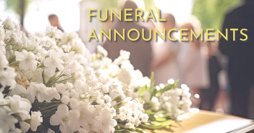 Assumption Funeral Announcements